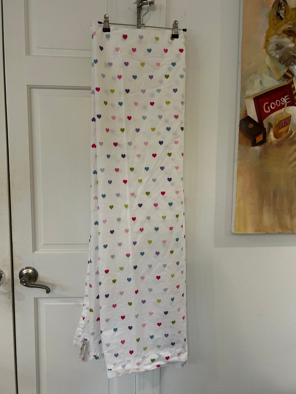 EUC Pottery Barn Kids Heart Twin Flat Sheet